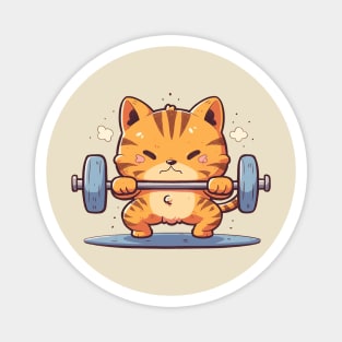 cat at gym Magnet